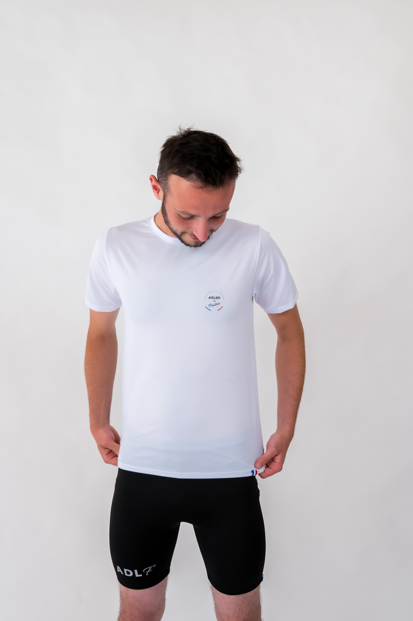 tee-shrit running blanc